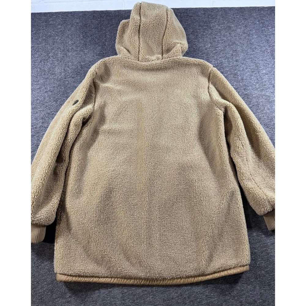 1 Madison Expedition Sherpa Fleece Hooded Jacket Tan Camel Full Zip Large - Picture 9 of 9